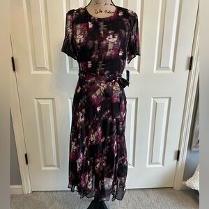 DKNY Elegant Women's Dress in Black and Purple nwt